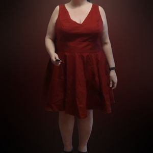 Eshakti NWOT red cotton short dress